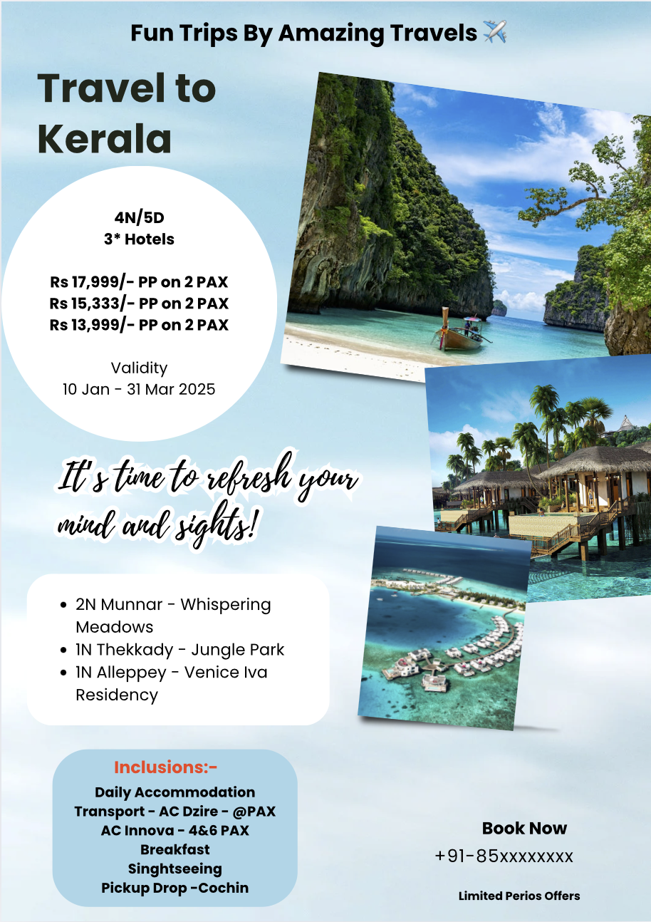 Kerala Trip Poster Design